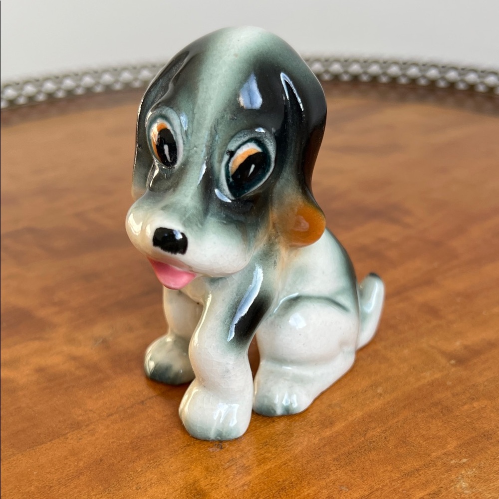 Vintage Ceramic Hound Dog - Japanese Decor